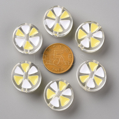 Transparent Enamel Acrylic Beads TACR-S155-005D-1