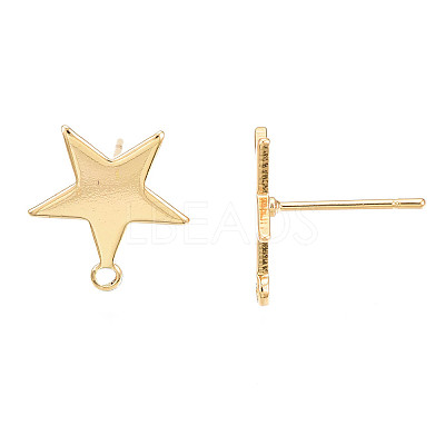 Brass Stud Earring Findings X-KK-S345-201-1