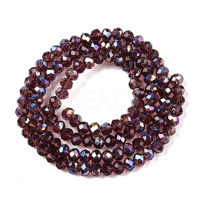 Electroplate Glass Beads Strands EGLA-A044-T3mm-B13-1