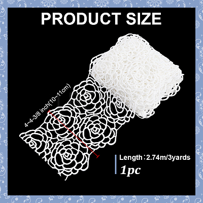 Polyester Lace Trim OCOR-WH0111-142B-1