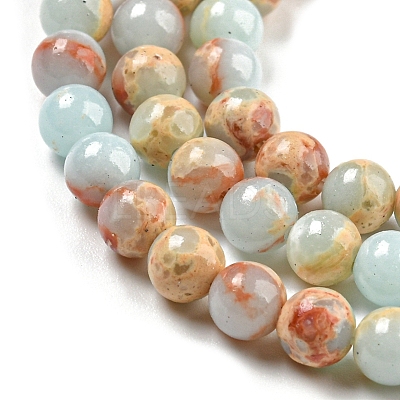 Synthetic Imperial Jasper Dyed Beads Strands G-D077-A01-02I-1