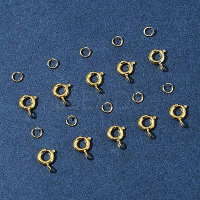 Brass Spring Ring Clasps KK-FS0001-50G-1
