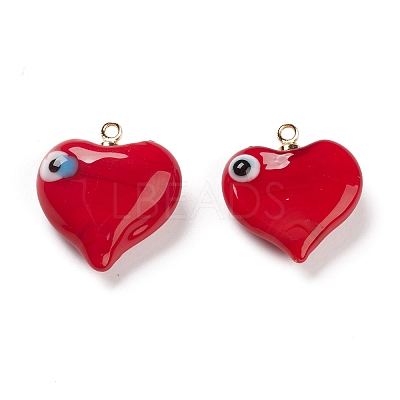 Handmade Evil Eye Lampwork Pendants LAMP-M015-03C-1
