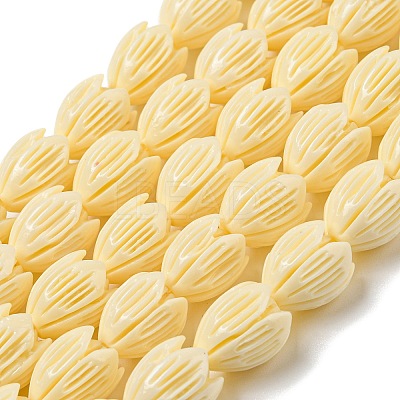 Craved Flower Synthetical Coral Bead Strands X-CORA-P004-A-1