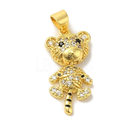 Brass Micro Pave Cubic Zirconia Pendants KK-Z042-16G-03-1