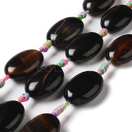 Natural Agate Beads Strands G-K334-02E-1