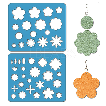 2Pcs 2 Style Acrylic Earring Handwork Template DIY-WH0573-004-1