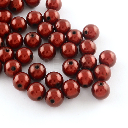 Spray Painted Acrylic Beads MACR-Q154-8mm-004-1