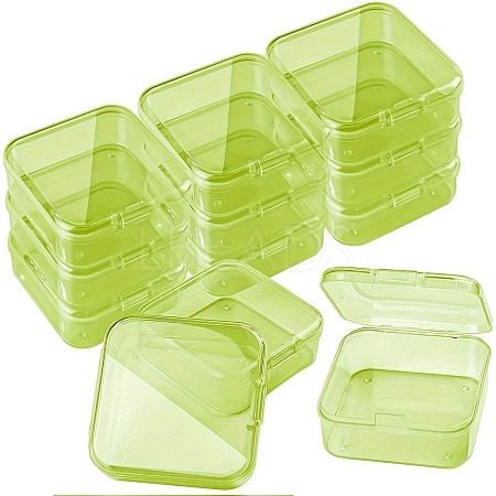 Square Plastic Bead Containers with Hinged Lid PW-WG65EE9-03-1