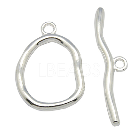 Alloy Toggle Clasps X-PALLOY-G013-S-1