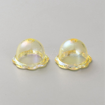 UV Plating Acrylic Bead Caps OACR-CJC0008-09F-1