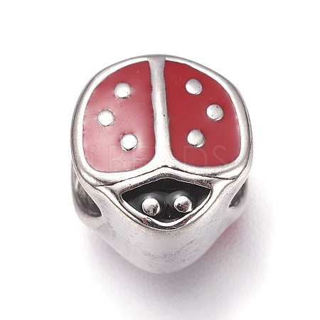 304 Stainless Steel European Beads STAS-F195-124P-1