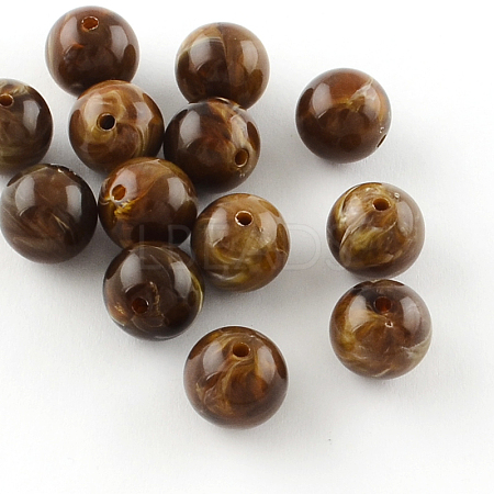 Round Imitation Gemstone Acrylic Beads OACR-R029-12mm-23-1