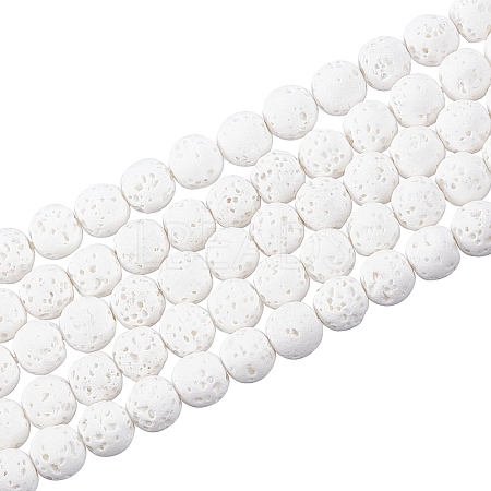 Synthetic Lava Rock Beads Strands G-S247-6mm-08-1-1