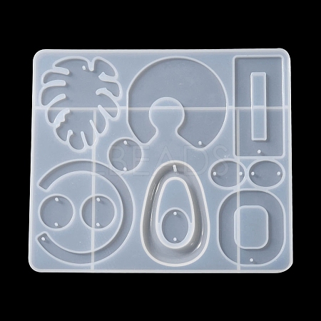 Mixed Shape Pendant & Links Silicone Molds DIY-YW0006-69-1
