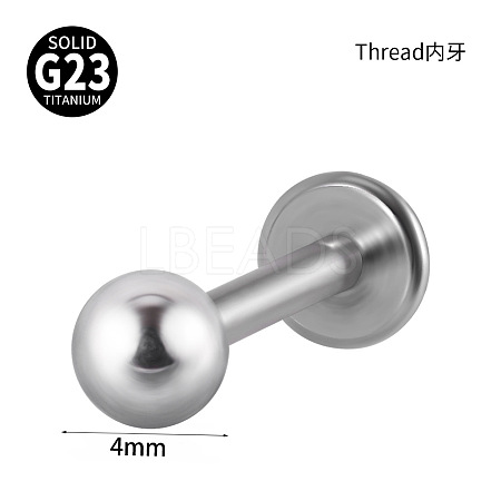 G23 Titanium 17 Gauge Internally Threaded Labrets WGEEA58-09-1
