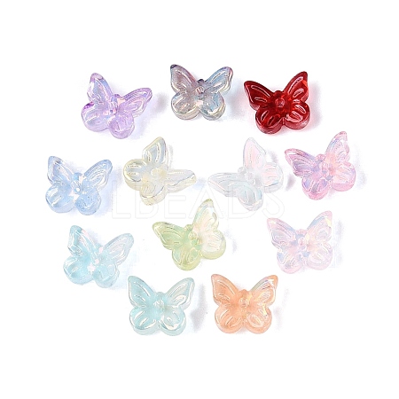 Electroplate Transparent Glass Beads EGLA-N057-03-1