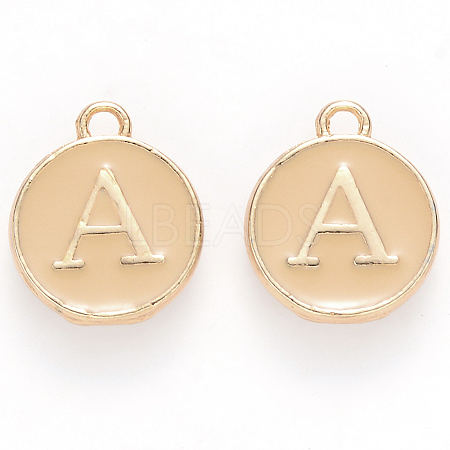 Golden Plated Alloy Enamel Charms X-ENAM-S118-06A-1