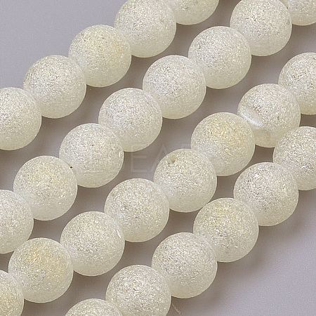 Electroplate Glass Beads Strands X-EGLA-S134-10mm-A01-1