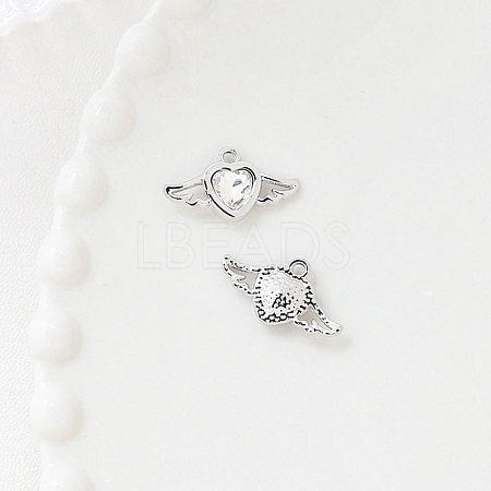 Platinum Alloy Rhinestone Pendants PW-WG43050-01-1