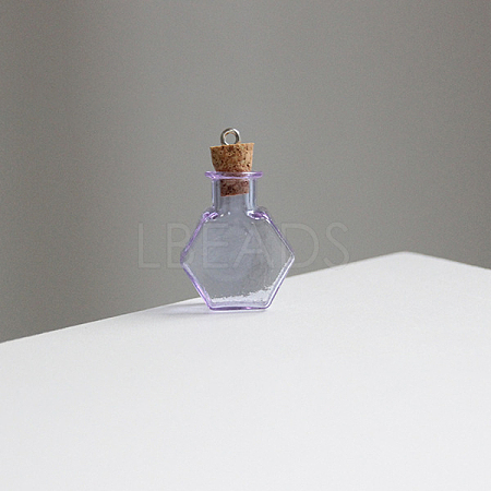 Miniature Hexagon Glass Bottles MIMO-PW0001-040J-1