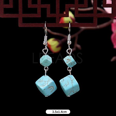 Ethnic style retro turquoise earrings for women WG2299-14-1