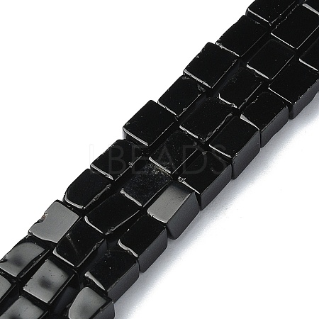 Natural Black Onyx(Dyed & Heated) Beads Strands G-C135-F02-01-1