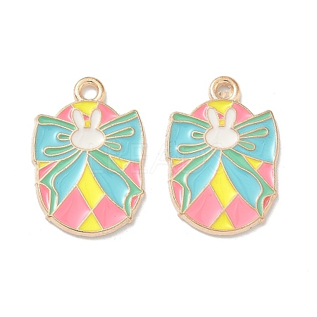 Easter Alloy Enamel Pendants LS-ENAM-I055-01KCG-10-1
