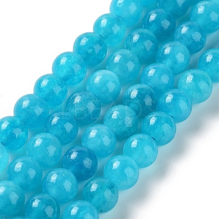Dyed Natural Malaysia Jade Beads Strands G-G021-02A-02-1