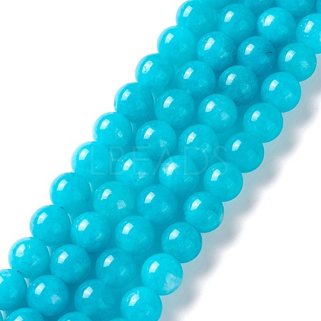 Natural White Jade Imitation Amazonite Beads Strands G-I299-F04-8mm-1