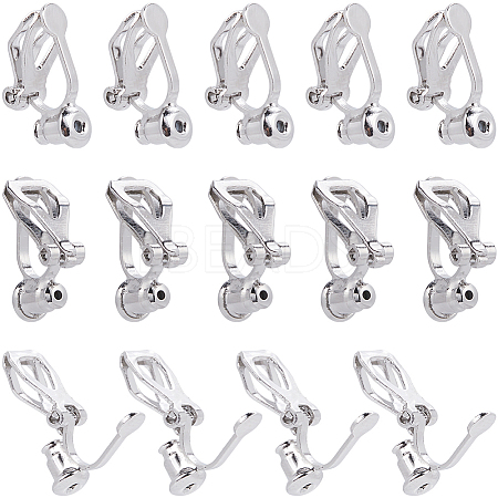 24Pcs Brass Clip-on Earring Findings FIND-SC0013-11P-1