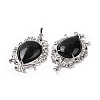 Natural Obsidian Big Pendants G-P496-01P-17-3
