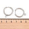 316 Stainless Steel Huggie Hoop Earring Findings EJEW-B158-01E-P-3