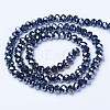 Electroplate Glass Beads Strands EGLA-A034-P6mm-B01-2