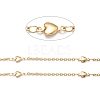 3.28 Feet 304 Stainless Steel Heart Link Cable Chains X-STAS-P254-07G-2