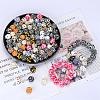 Colorful Pattern Printed Silicone Focal Beads SI-JX0022A-06-3