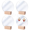 4 Bags Round Acrylic Couple Earring Display Stands EDIS-SC0001-17A-1