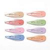 Baking Painted Alloy Snap Hair Clips Findings PHAR-M012-02-1