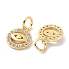 Real 18K Gold Plated Brass Micro Pave Cubic Zirconia Pendants KK-L209-039G-07-2