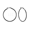 304 Stainless Steel Big Hoop Earrings X-EJEW-F105-06B-1