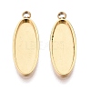 304 Stainless Steel Pendant Cabochon Component STAS-Q113-25B-G-1