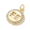 Brass Micro Pave Clear Cubic Zirconia Pendants KK-L268-019G-01-2