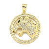 Brass Micro Pave Cubic Zirconia Pendants KK-K354-08I-G-1