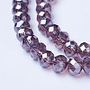 Electroplate Glass Beads Strands EGLA-A034-T8mm-A05-3