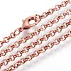 Iron Rolo Chains Necklace Making MAK-R015-75cm-R-1