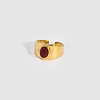 Oval Natural Carnelian Ring LS-IR1864-1-1