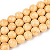 Dyed Synthetic Fossil Beads Strands G-T139-8mm-66B-1