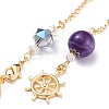 Resin Hexagonal Pointed Dowsing Pendulums(Brass Finding and Gemstone Inside) G-L521-A08-4