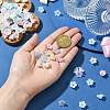 480Pcs 12 Colors Acrylic Bead Caps OACR-SC0002-31-4