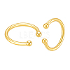 2Pcs 925 Sterling Silver Cuff Earrings EJEW-PH0001-39-6